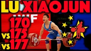 Lu Xiaojun (77) - 170kg/175kg/177kg Snatch Slow Motion