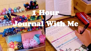 1 HOUR JOURNAL WITH ME | Reading Journal | Writing Sounds | No Music | ASMR