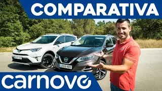 Toyota RAV4 vs Nissan Qashqai - SUV / Comparativa / Review / Prueba / Test en español | Carnovo