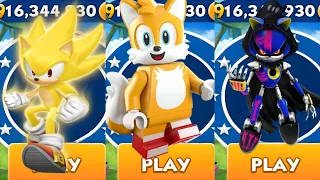 Sonic Dash - Super Sonic VS  Lego Tails VS Reaper Metal _ Movie Sonic vs All Bosses Zazz Eggman