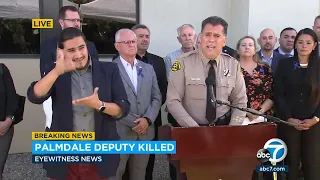 Sheriff gives update on killing of Palmdale deputy