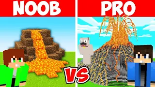 NOOB VS PRO: VULKÁN ÉPITŐ KIHÍVÁS A MINECRAFTBAN!