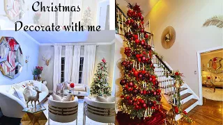 2023 CHRISTMAS DECORATE MY HOUSE WITH ME | Christmas Tree | Living Room | Entry Way | StairWay