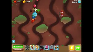 How to beat muddy puddles on primary only/easy Bloons  tower defence 6