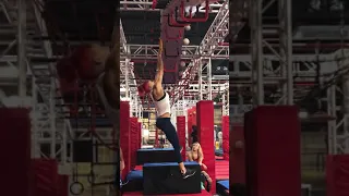 Hannah Eden's first attempt on some Ninja Warrior obstacles?
