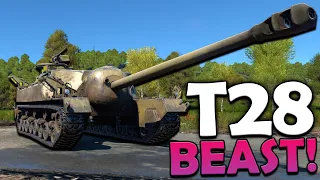 I Tried Out The HUGE T28 SUPER HEAVY TANK In War Thunder!