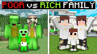 JJ and Mikey Family POOR vs RICH Challenge - in Minecraft Maizen!