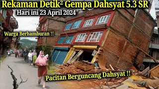 BARU SAJA DETIK² GEMPA 5.2 SR GUNCANG PACITAN HARI INI 23 APRIL 2024!! WARGA PANIK! TERASA DI JOGJA