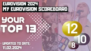 Eurovision 2024 | Top 13 (17,000 people VOTED!)