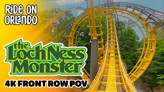 Loch Ness Monster at Busch Gardens Williamsburg - 4K Front Row POV - Arrow Roller Coaster