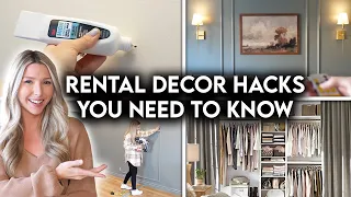 9 RENTER FRIENDLY DECORATING HACKS | DIY REMOVABLE UPGRADES