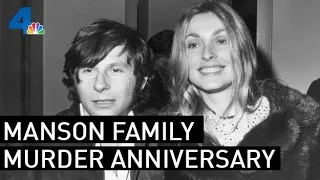 Crowds Gather at Home of Late Sharon Tate on Manson Family Murder Anniversary | NBCLA