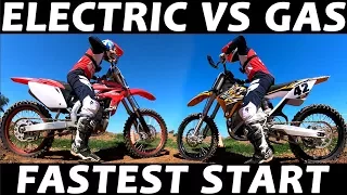 Electric Vs Gas Dirt Bike - Best Start / Holeshot!