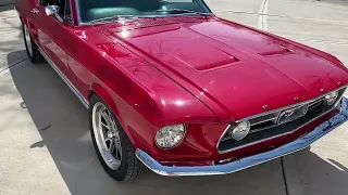 1967 ford mustang fastback with coyote engine , roadster shop chassis cold start