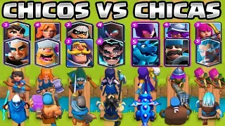 CHICOS VS CHICAS | CUALES SON LOS MEJORES? | RETO CLASH ROYALE | 1vs1 | Girls vs Boys Olympics