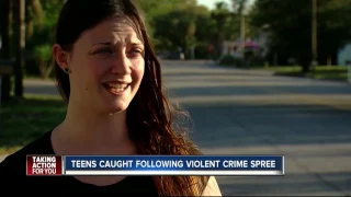 Teens caught following violent crime spree