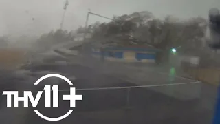 Tornado blows through Arkansas school grounds