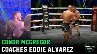 FULL ROUND: Conor McGregor coaches Eddie Alvarez at BKFC; Eddie points him out