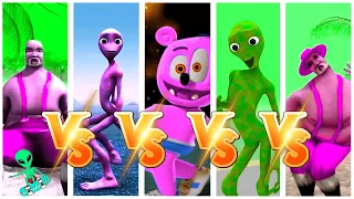 COLOR DANCE CHALLENGE DAME TU COSITA vs Bad Santa vs Gummy Bear  | ALIEN SPACE