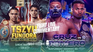 Tim Tszyu vs Sebastian Fundora fight live commentary | plus Isaac "Pitbull" Cruz vs Rolly Romero