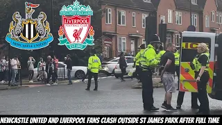 Liverpool fans ARRESTED after full time in Newcastle as FANS GO LOOKING FOR TROUBLE…