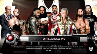 WWE 2K24 - BLOODLINE RULES EXTREME TAG TEAM MATCH PC 4K GAMEPLAY
