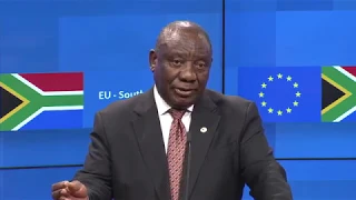 Pres. Ramaphosa addresses the EU-South Africa Summit Part 2