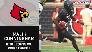 Louisville QB Malik Cunningham Highlights vs. Wake Forest