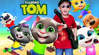 FINALLY All Together! My Talking Tom Friends in REAL LIFE and more Nate stories