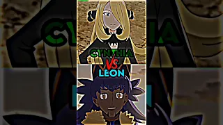 Cynthia vs Leon|| Who is strongest 💪// 1v1 battle #shorts #pokemon