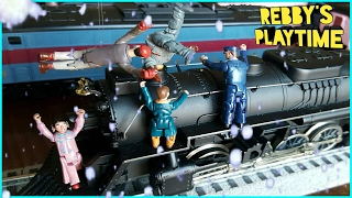 Toy Train Video for Kids. Polar Express Train : The Broken Steam. Rebby's PlayTime. 기차 장난감, 폴라 익스프레스