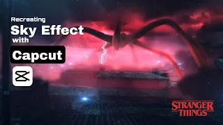 Stranger things Mind flyer red sky effect with mobile | Capcut Edit Tutorial