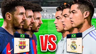 Coloquei um TIME SÓ DE MESSI e um SÓ DE CR7 no BRASILEIRÃO! Qual foi melhor? 😂 │ FIFA Experimentos