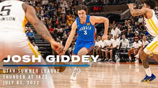 Highlights | Josh Giddey at 2022 Salt Lake City Summer League | OKC Thunder at Utah Jazz | 7/5/2022