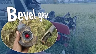 How to bevel gear repair. bevel gear. Kubota chain dhan kata gari. জল কাদায় ধান কাটা মেশিন. viral