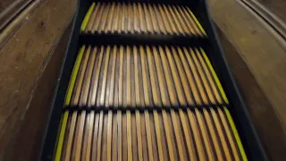 Riding the last Wooden Escalator in New York