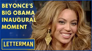 Beyoncé Can't Stop Watching Her Performance For President Obama | Letterman