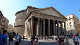 🇮🇹 Rome, Italy - August 14, 2021 - The Pantheon and the INSANE queue to visit   (4K)