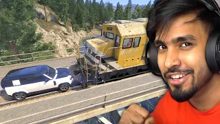 CARS VS TRAIN TESTING SUPERCARS - TECHNO GAMERZ