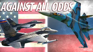 SU-27 Flanker VS 2 F-16 Vipers Dogfight | DCS World