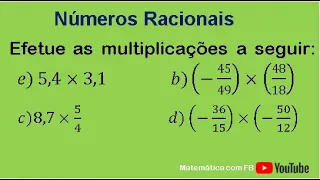 Efetue as multiplicações a seguir: 5,4 x 3,1