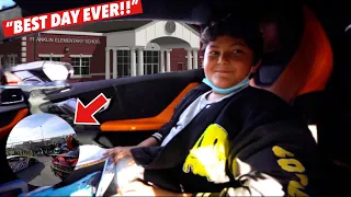 PICKING UP 5TH GRADER FROM SCHOOL IN $250,000 LAMBORGHINI *EMOTIONAL*