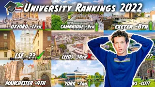 The NEW UK UNIVERSITY RANKINGS 2022!! (Reacting to the NEW Best & Worst Universities!)