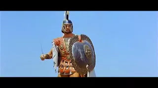Троянская война (1961). Сражение между греками и троянцами. Гибель Ахилла