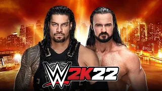 Roman Reigns vs Drew McIntyre WWE 2K22 Gameplay | Legend Difficulty | PS5 4K HDR