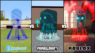 HALT vs All Crucifix Versions - Can he survive? Minecraft vs Roblox vs Gmod