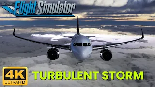 Microsoft Flight Simulator 2020 EXTREME TURBULENT STORM TAKE-OFF | 4K Graphics