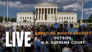 LIVE: Pro-abortion-rights protesters gather outside of the Supreme Court