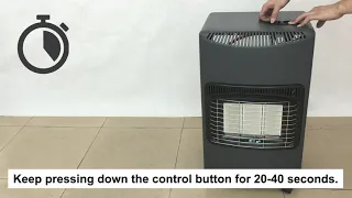 Switch on the ceramic heater - Qlima gas heater