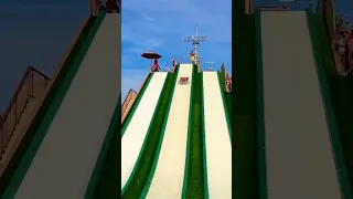 The biggest slip’n’slide jump ever (part 1)